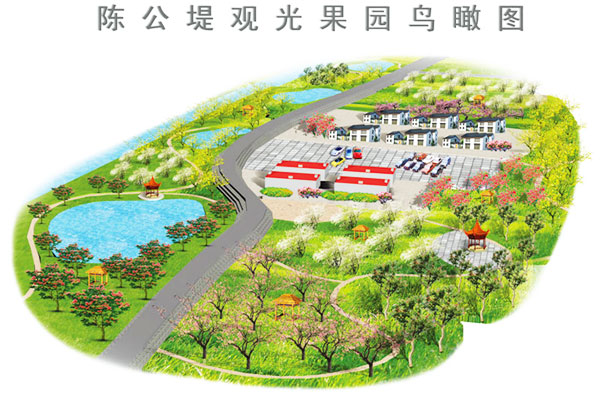 陳公堤觀光果園鳥瞰圖